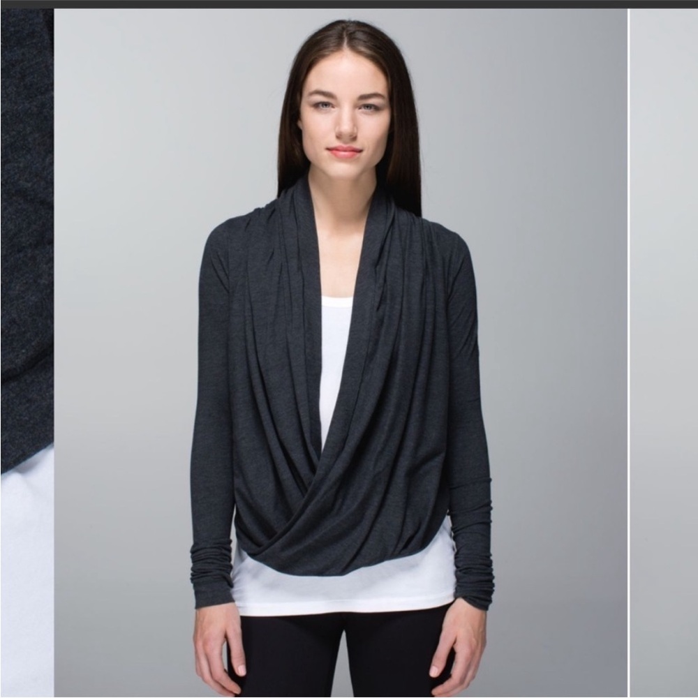 Lululemon Iconic Sweater Wrap Heathered Black Size 4